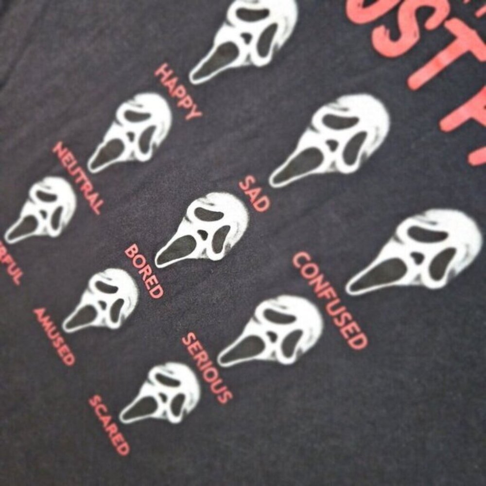 Halloween T-Shirt Ghost Face Moods Graphic Horror Scream Short Sleeve Mens Sz M - Picture 8 of 10
